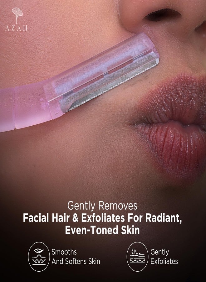 Azah Dermaplaning Face Razor for Woman [Pack of 3] | Smooth Face Razor | Instant & Painless Facial Razors for Women Facial Hair | Perfect for Eyebrows, Upper Lip & Chin | Ideal for All skin Types - Image 4